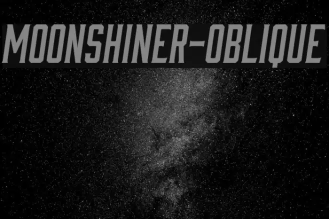 Moonshiner-Oblique Font examples