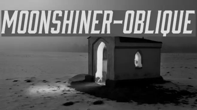 Moonshiner-Oblique Font examples