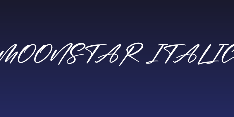 Moonstar Italic Social Header