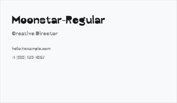 Moonstar-Regular Business Card