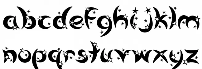 Moonstar خط أحرف صغيرة