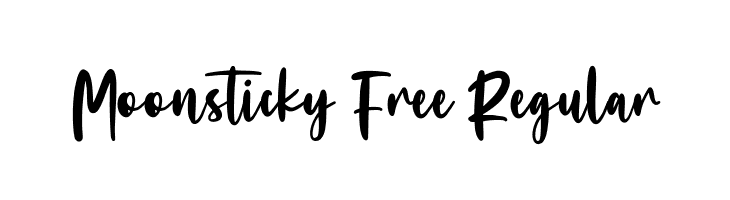 Moonsticky Free Regular  font caratteri gratis