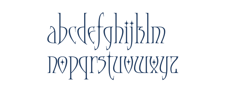 Moonstone Stars Lowercase