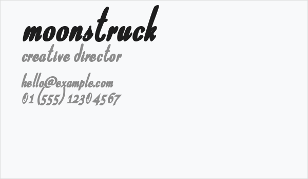 Moonstruck Business Card