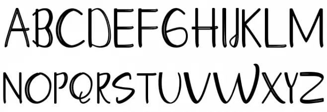 Moontea Script Family フォント 大文字