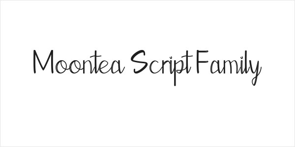 Moontea Script Family Logo