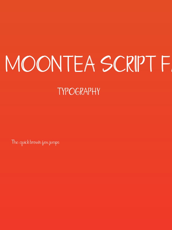 Moontea Script Family Poster