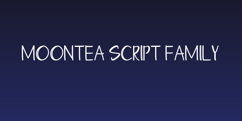 Moontea Script Family Social Header