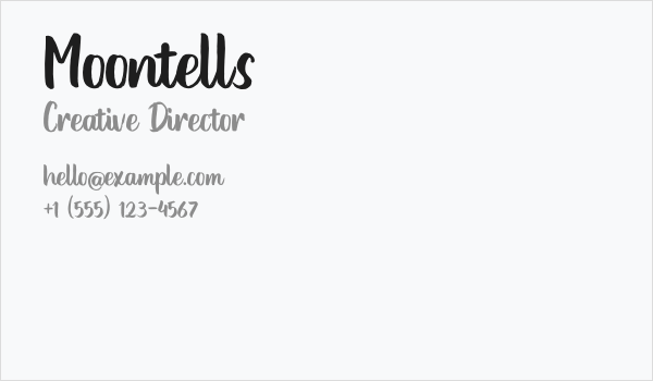 Moontells Business Card