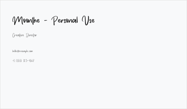 Moonthe - Personal Use Business Card