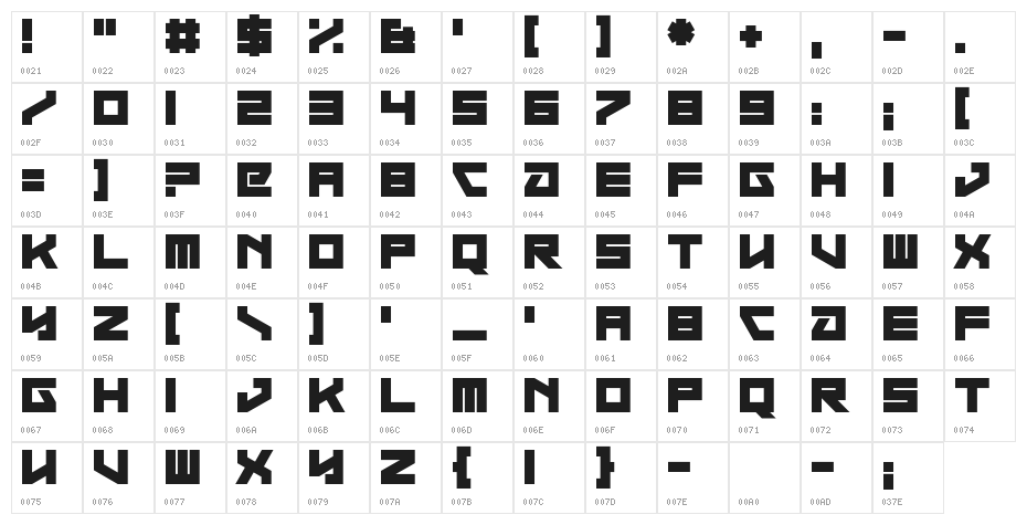 Moonwalk Miss Character Map