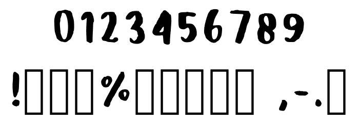Moony Regular Font Alte caractere