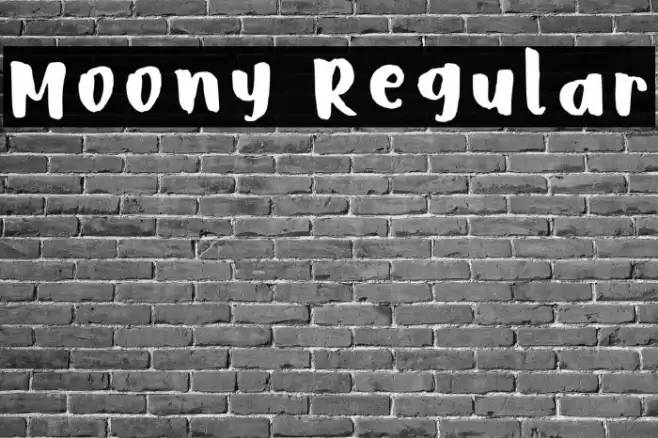 Moony Regular Font examples