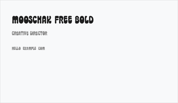 Mooschak Free Bold Business Card