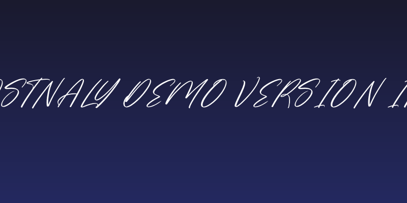 Moostnaly DEMO VERSION Italic Social Header