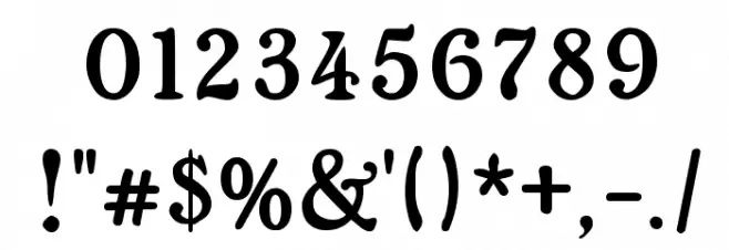 Mops Antiqua Font OTHER CHARS