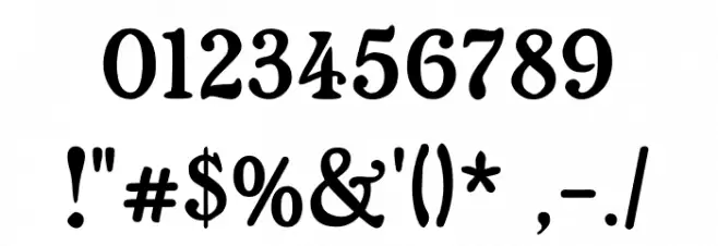 Mops Antiqua Font OTHER CHARS