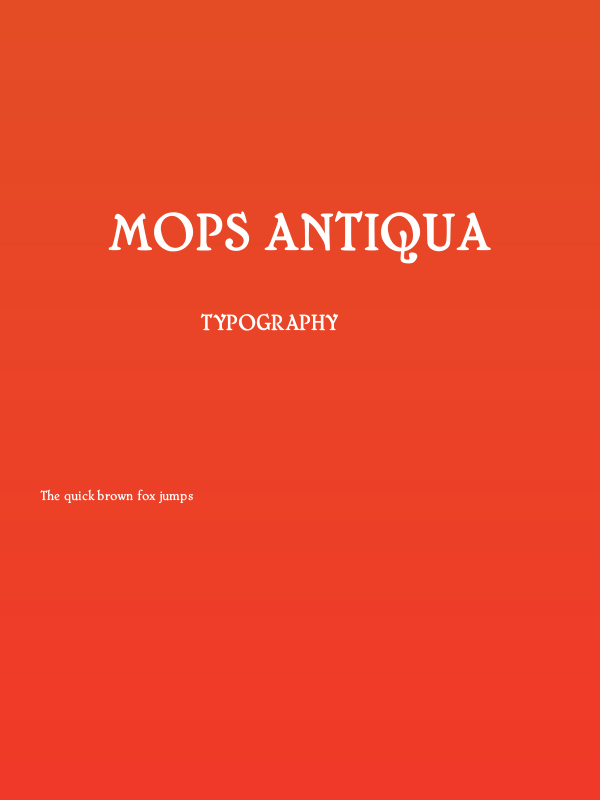 Mops Antiqua Poster