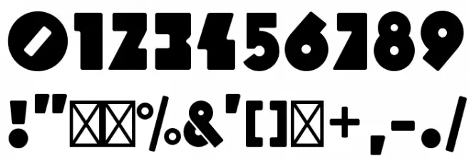 Mopster Font OTHER CHARS