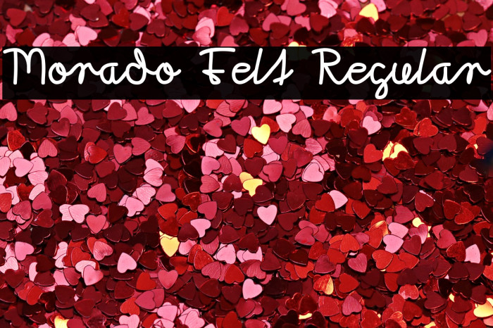 Morado Felt Regular Font examples