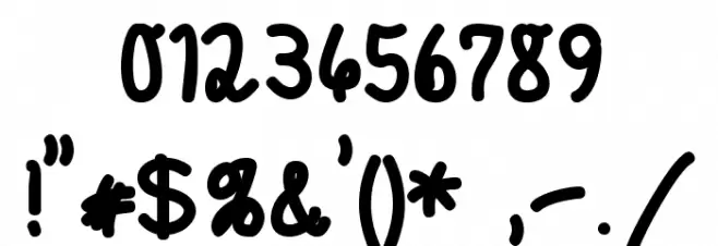 Morado Marker Font OTHER CHARS