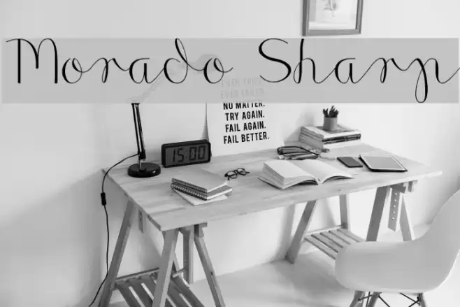 Morado Sharp Font examples