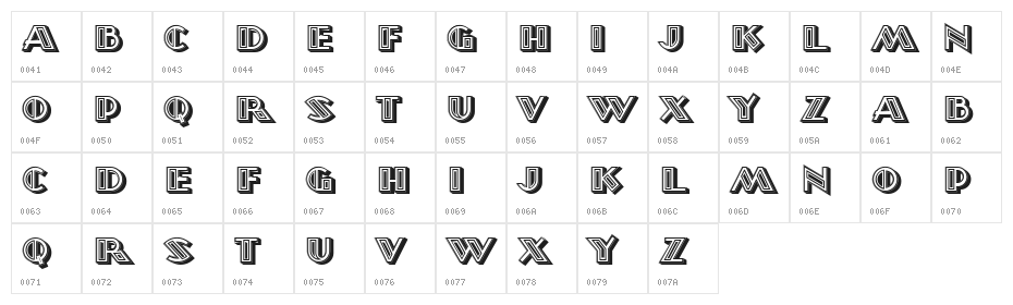 Morava Extravagant Regular Character Map