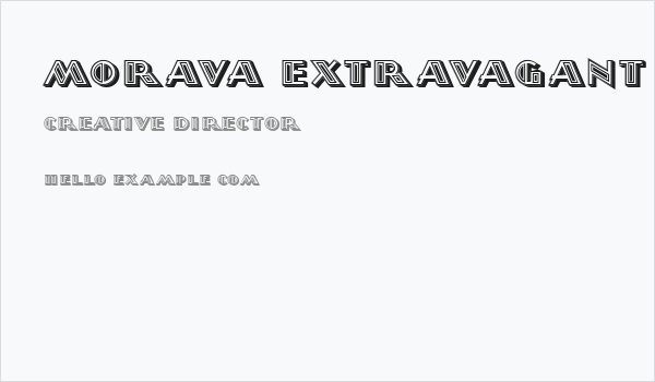 Morava Extravagant Regular Business Card