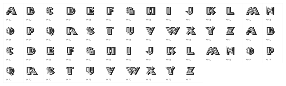 Morava Heavy Regular Character Map