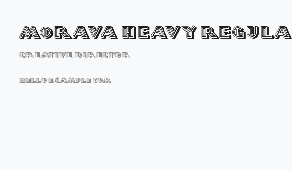 Morava Heavy Regular Business Card