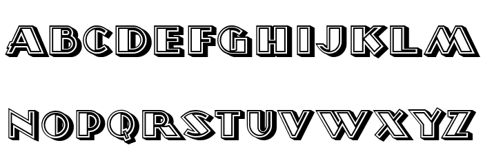 Morava Hollow Regular Font LOWERCASE