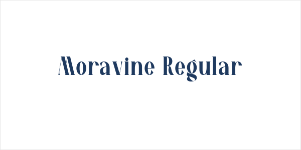 Moravine Regular Logo
