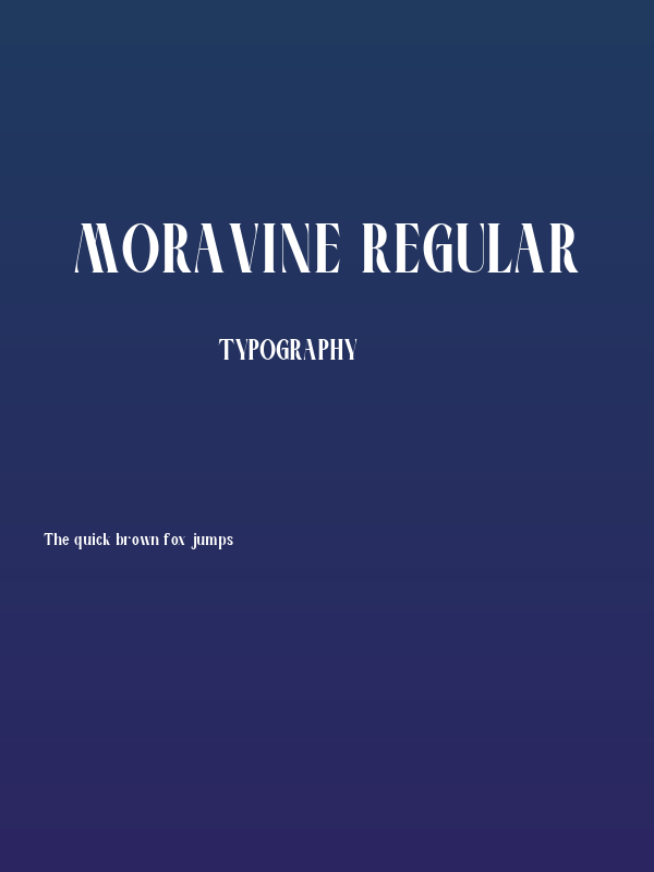 Moravine Regular Poster