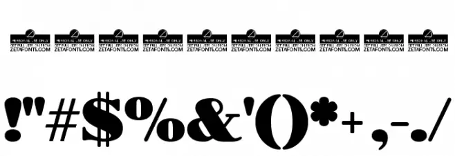 Morbodoni Font OTHER CHARS