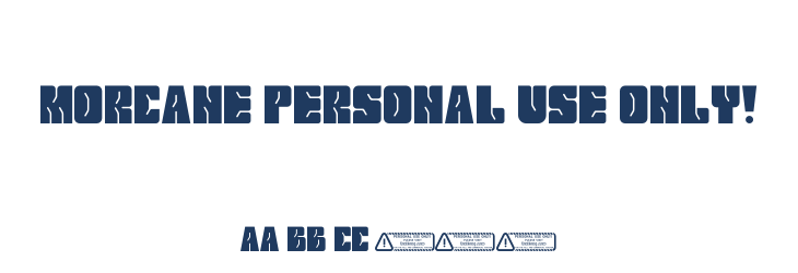 Morcane PERSONAL USE ONLY! Font Preview