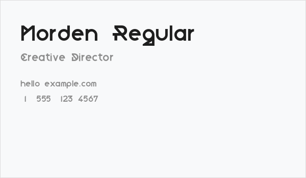Morden-Regular Business Card