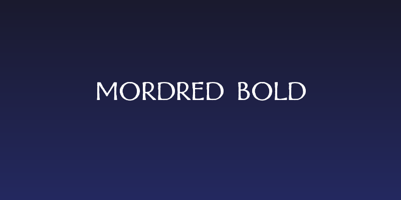Mordred Bold Social Header