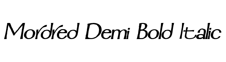 Mordred Demi Bold Italic Schriftart