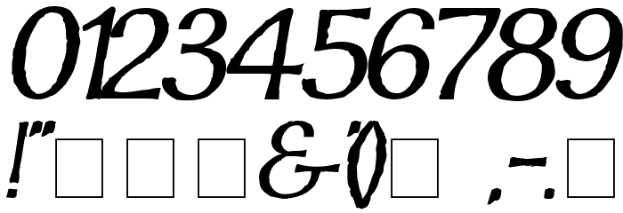 Mordred Demi Bold Italic Font OTHER CHARS