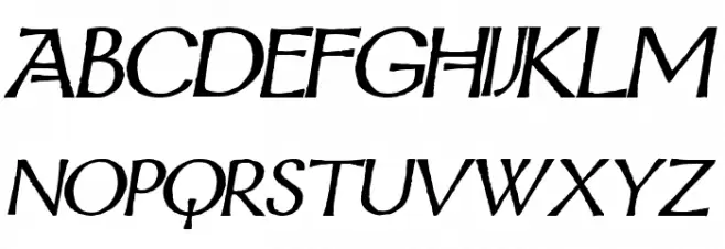 Mordred Demi Bold Italic Caratteri MAIUSCOLE