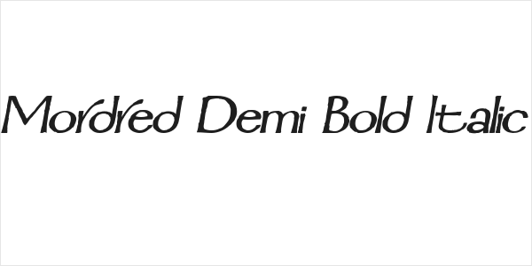 Mordred Demi Bold Italic Logo