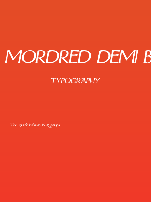 Mordred Demi Bold Italic Poster