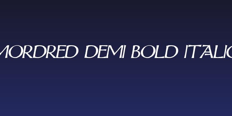 Mordred Demi Bold Italic Social Header