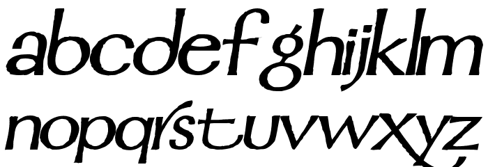 Mordred Demi Bold Italic Font LOWERCASE
