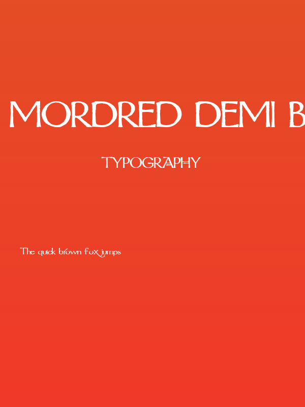 Mordred Demi Bold Poster