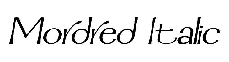 Mordred Italic  font caratteri gratis
