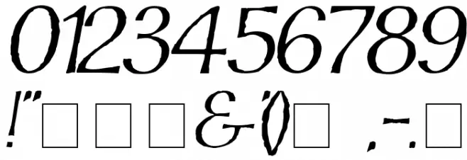 Mordred Italic Font OTHER CHARS