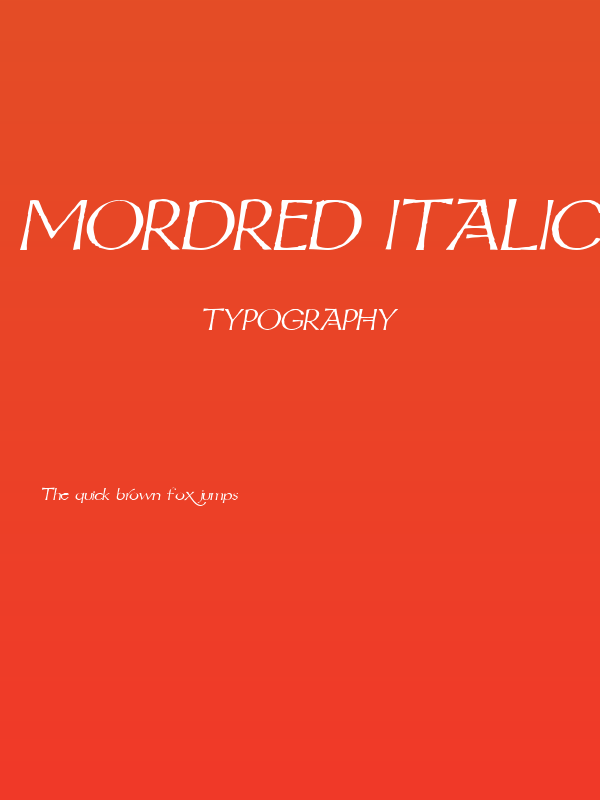 Mordred Italic Poster