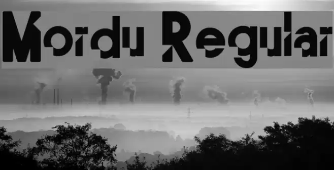 Mordu Regular Font examples