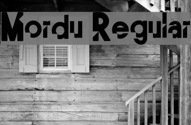 Mordu Regular Font examples